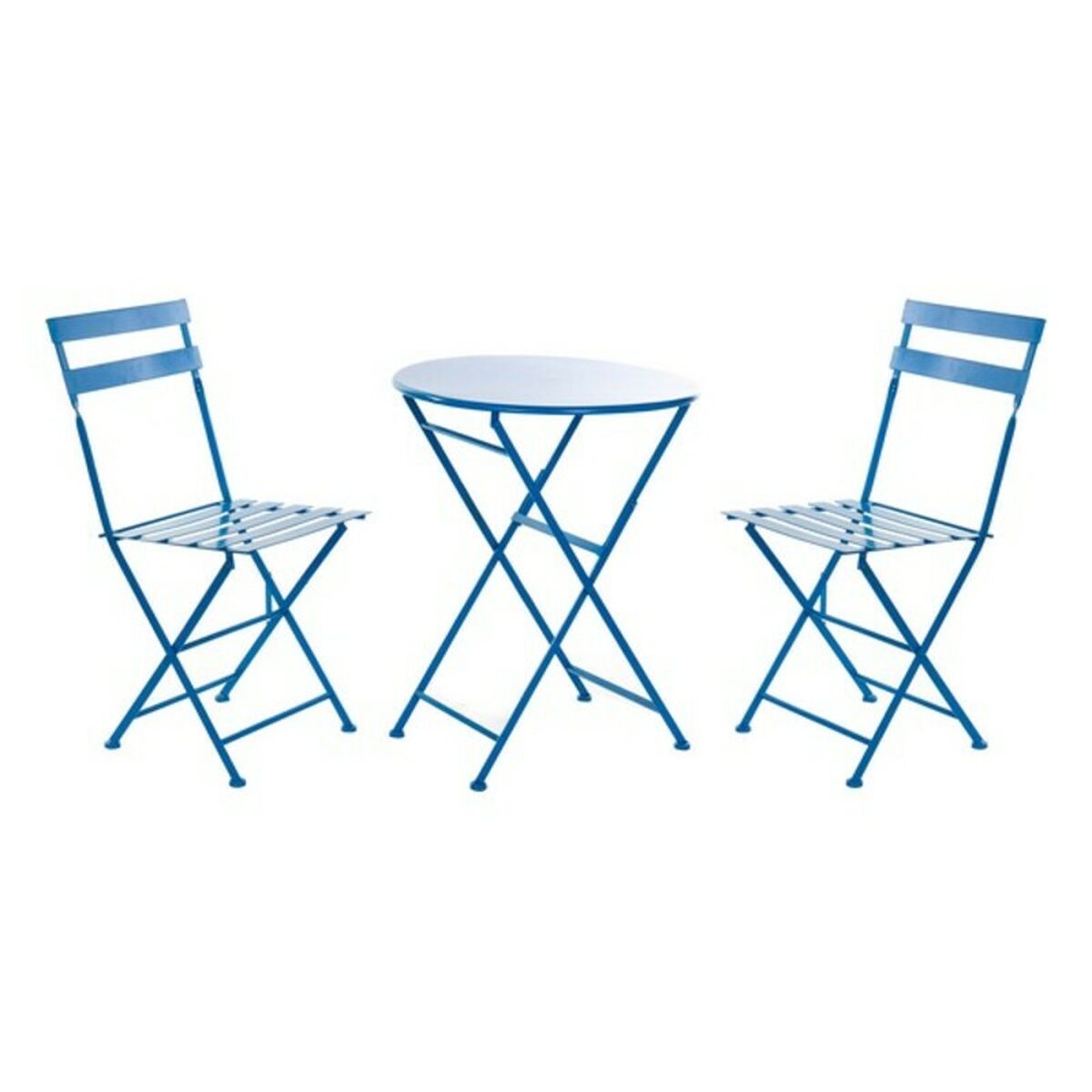 Set da tavolo con 2 sedie DKD Home Decor MB-166634 Blu 80 cm 60 x 60 x