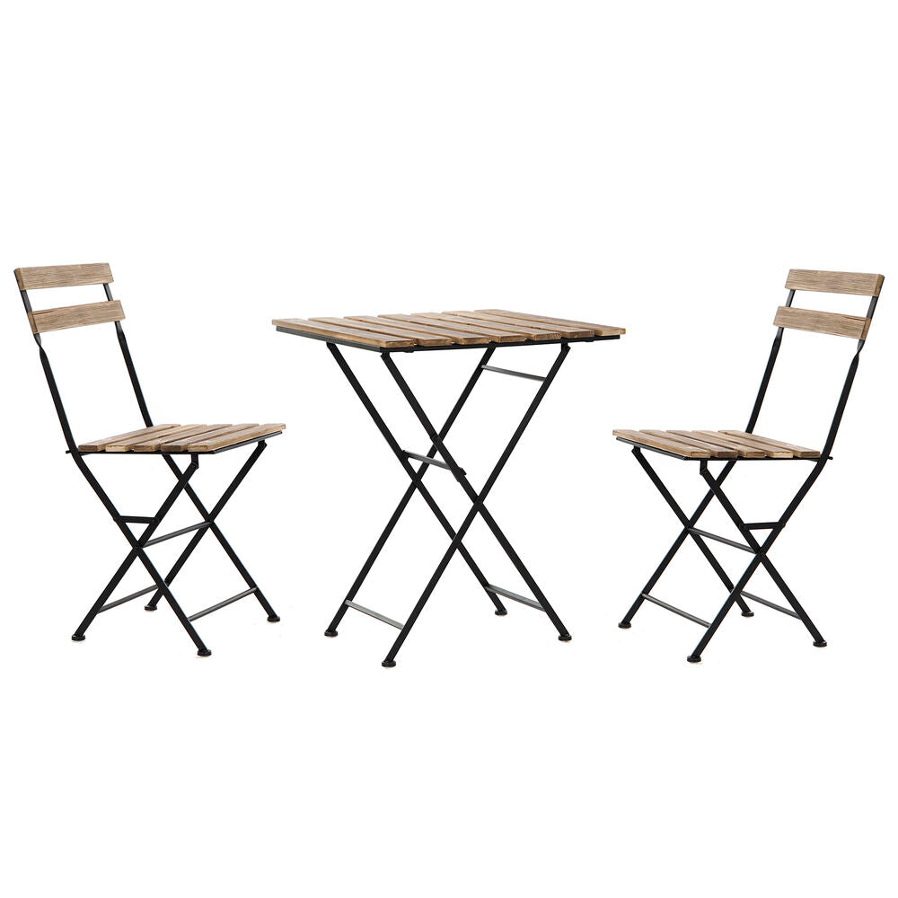 Pöytäsarja tuoleilla DKD -kodinsisustus 60 x 60 x 74 cm (3 kpl)