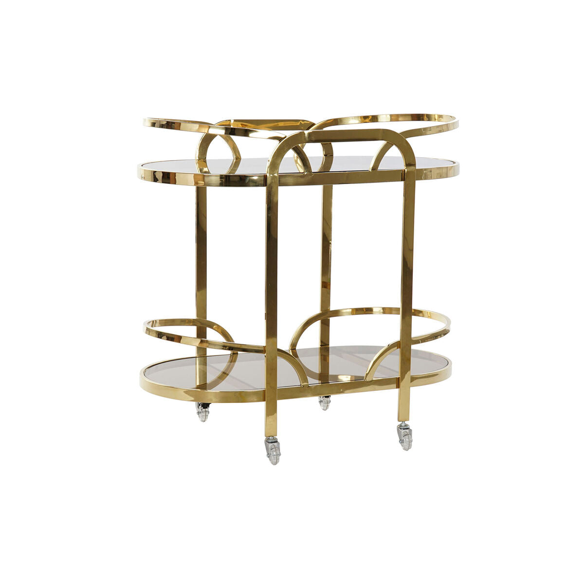 Multifunctionele kar DKD Home Decor Crystal Golden Steel (85 x 46,5 x