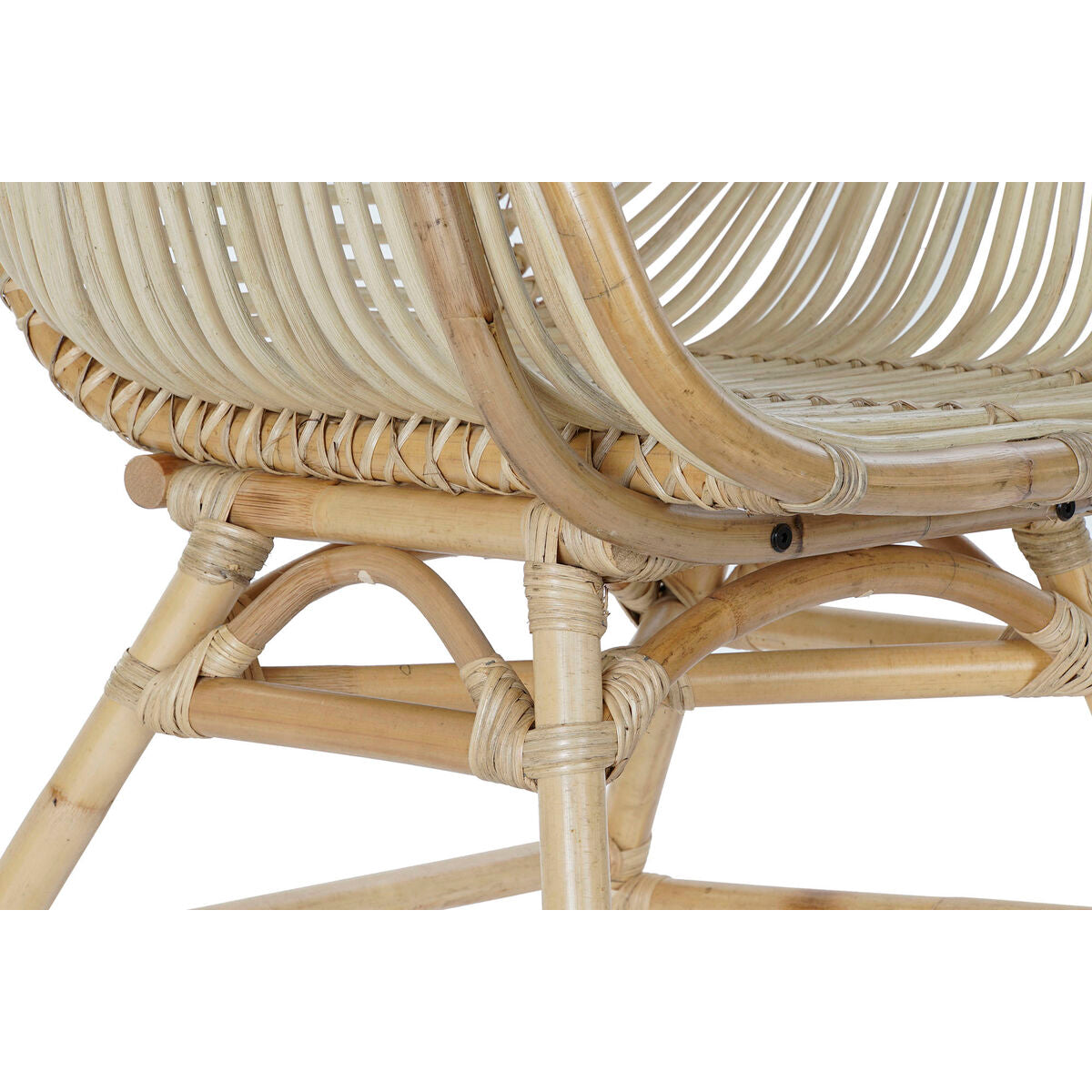 Chaise de jardin dkd décoration intérieure multicolour rotin naturel 61 x 58 x 92 cm