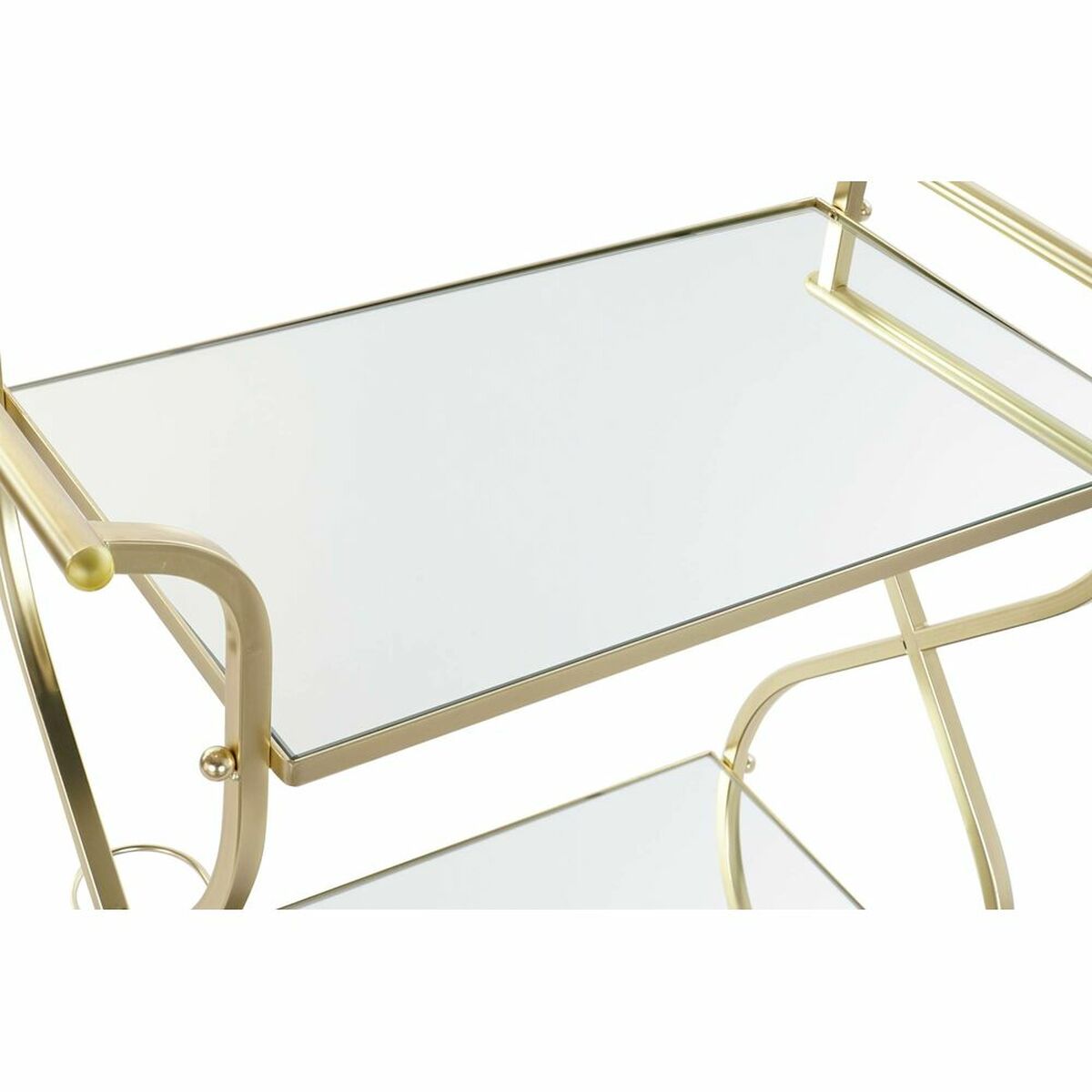 Serving Trolley DKD Home Decor Golden Steel Steel Mirror 70 x 36,5 x 83 cm