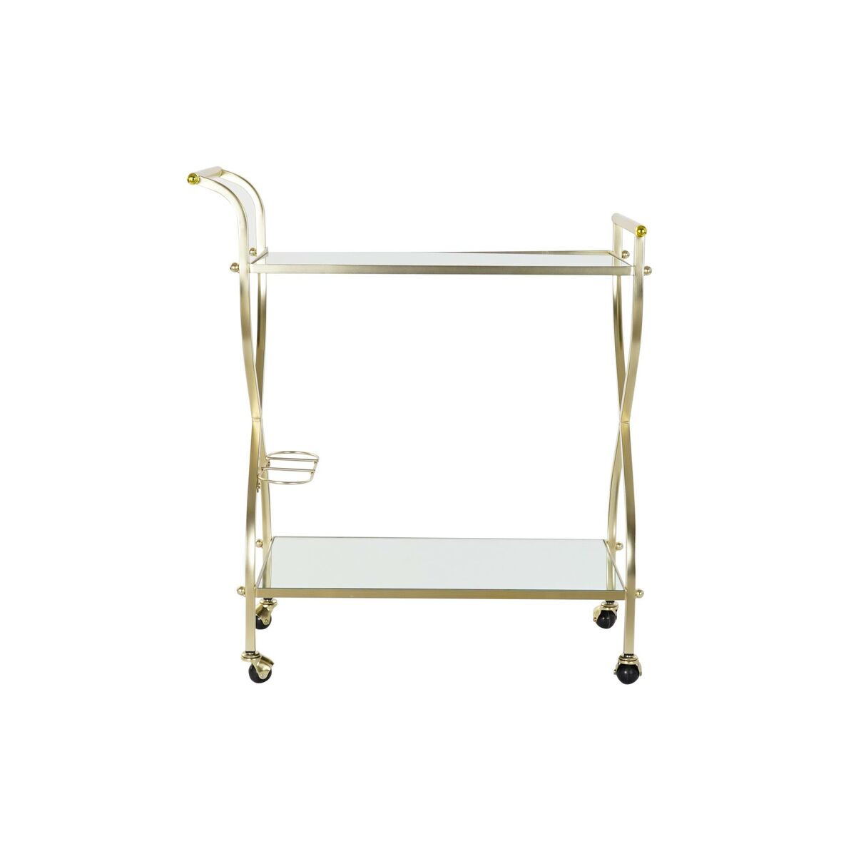 Trolley Trolley DKD DÉCOR HOME MIRROIR en acier doré 70 x 36,5 x 83 cm