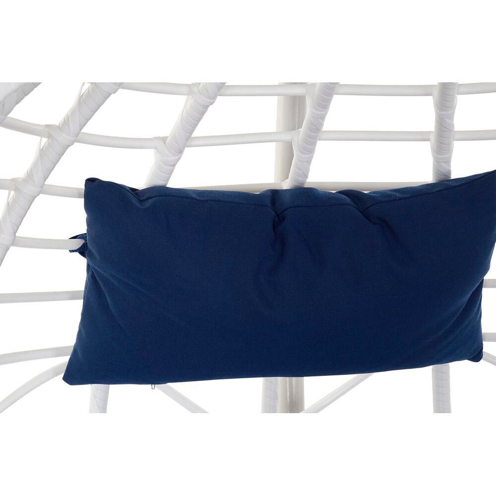 Sillón de jardín colgante DKD decoración del hogar azul marino azul blanco aluminio