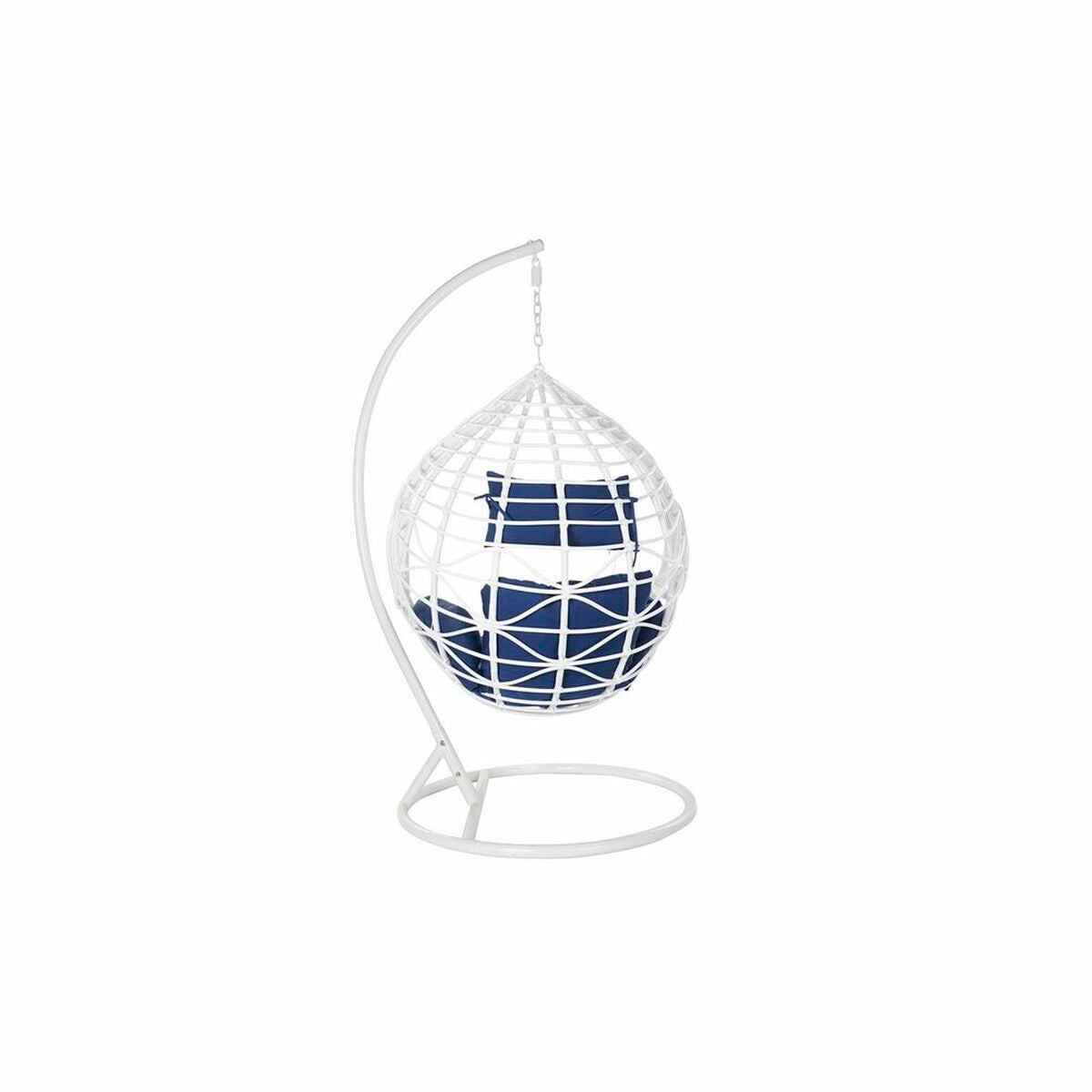 Hanging Garden lenestol DKD Hjemmeinnredning Navy Blue White Aluminium