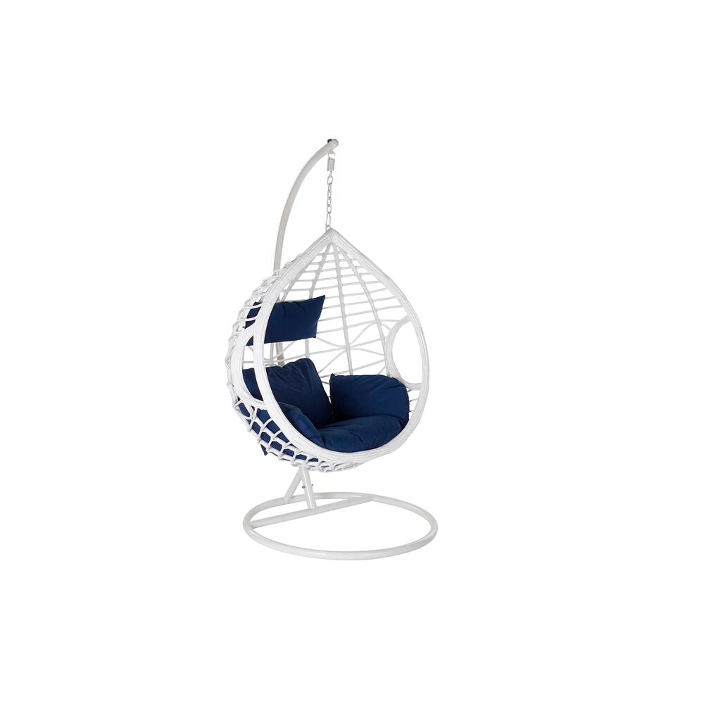 Hangandi garðstóll DKD Home Decor Navy Blue White Ál