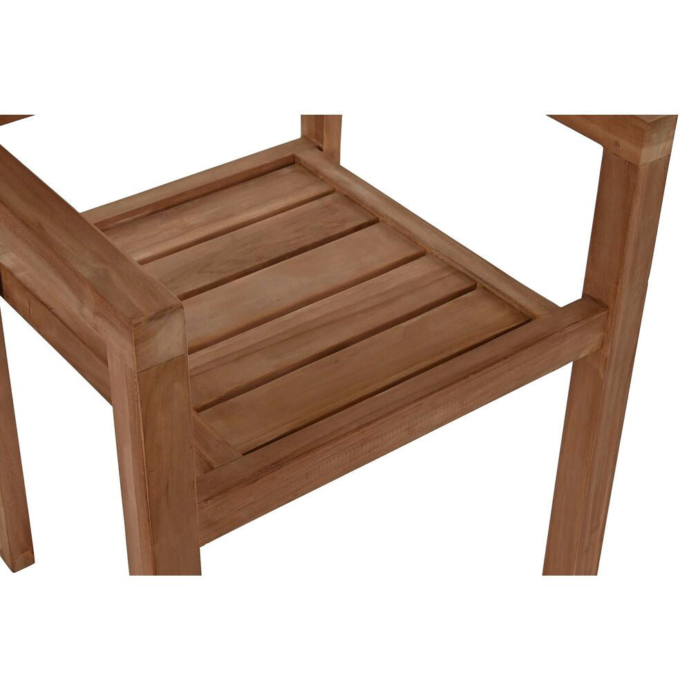 Gartenstuhl DKD Home Decor Braun Teak 58 x 48 x 91 cm (58 x 48 x 91