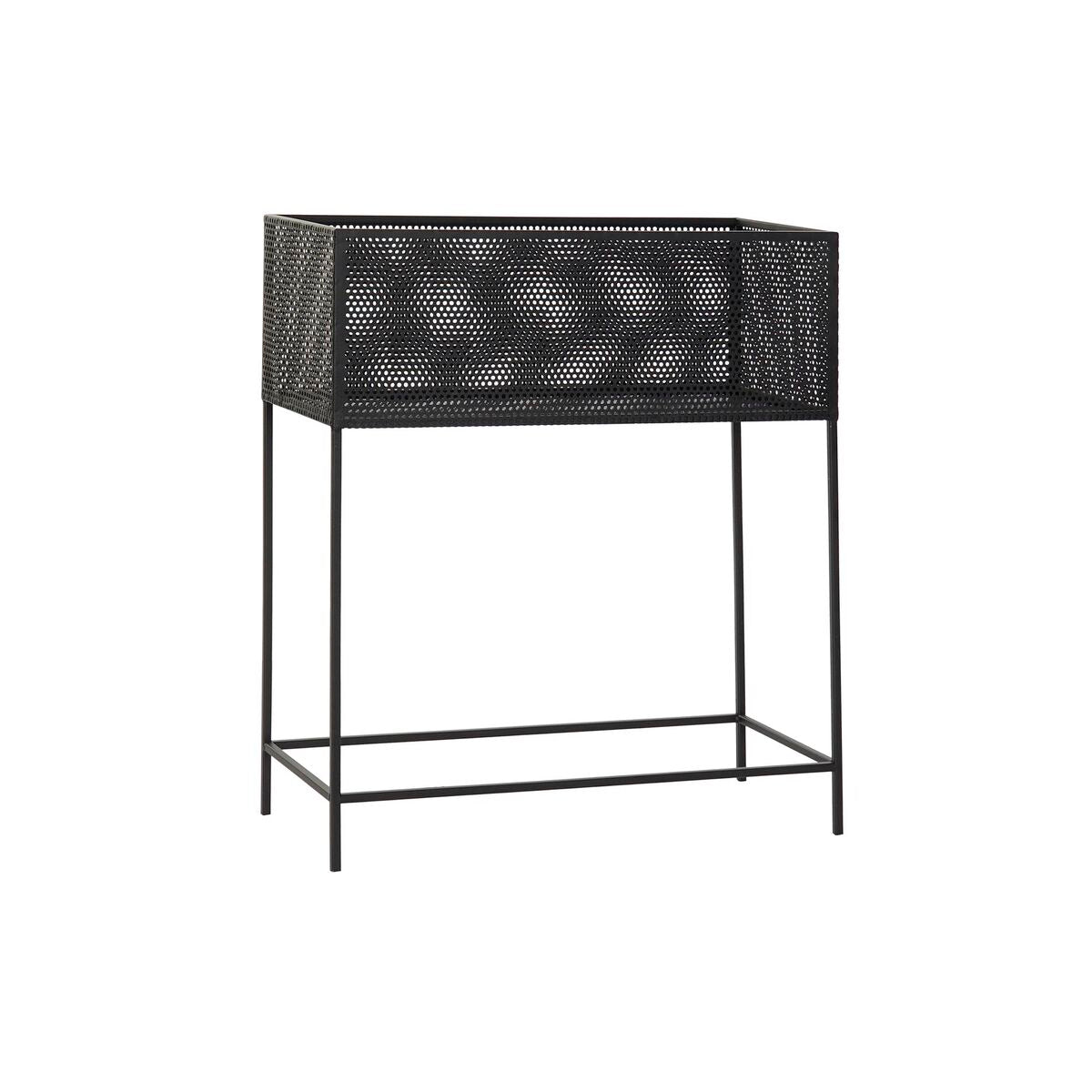 Planteur DKD Home Decor Black Metal Loft (60 x 25 x 70 cm)