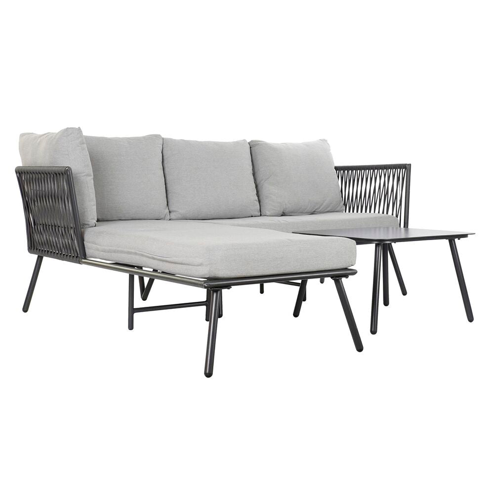 Garden Sofa DKD Home Decor Black Metal ál reipi 30 x 40 cm 192 x