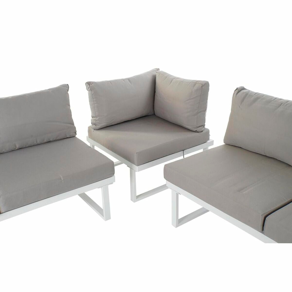 Hagesofa DKD Hjemmeinnredning Gray Resin Steel 231 x 219 x 74 cm 231 x