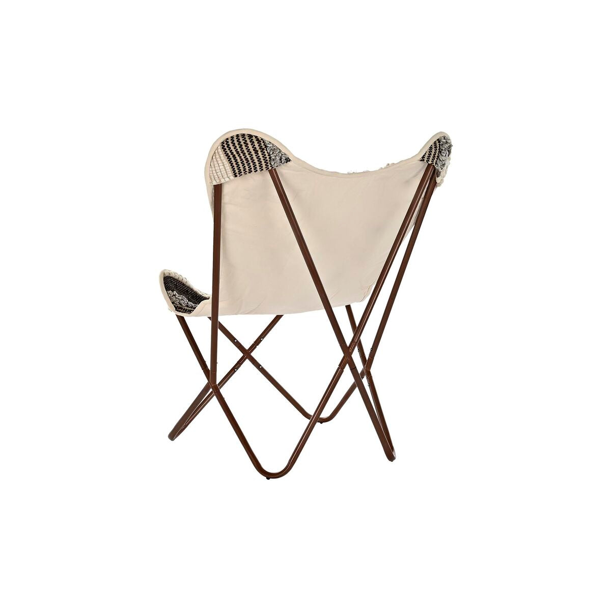 Garden chair DKD Home Decor Black Brown Cotton Iron (74 x 65 x 90 cm)