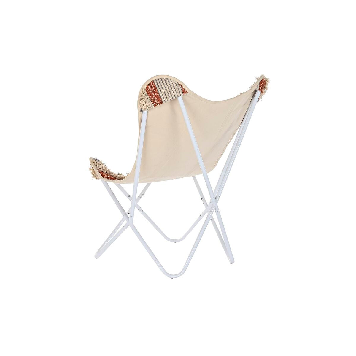 Canapé de jardin dkd décoration intérieure de fer orange blanc 74 x 65 x 90 cm