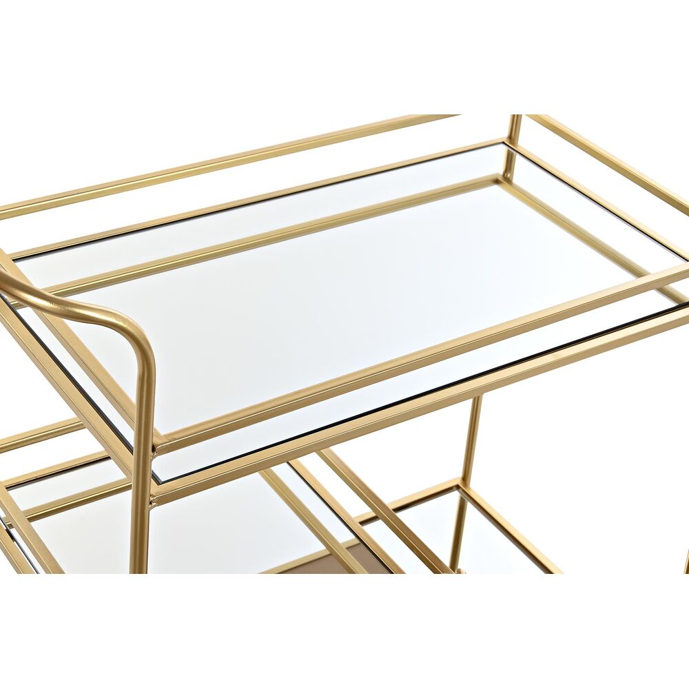 Serviertrolley DKD Home Decor Golden Metal Spiegel 71 x 35 x 75,5 cm