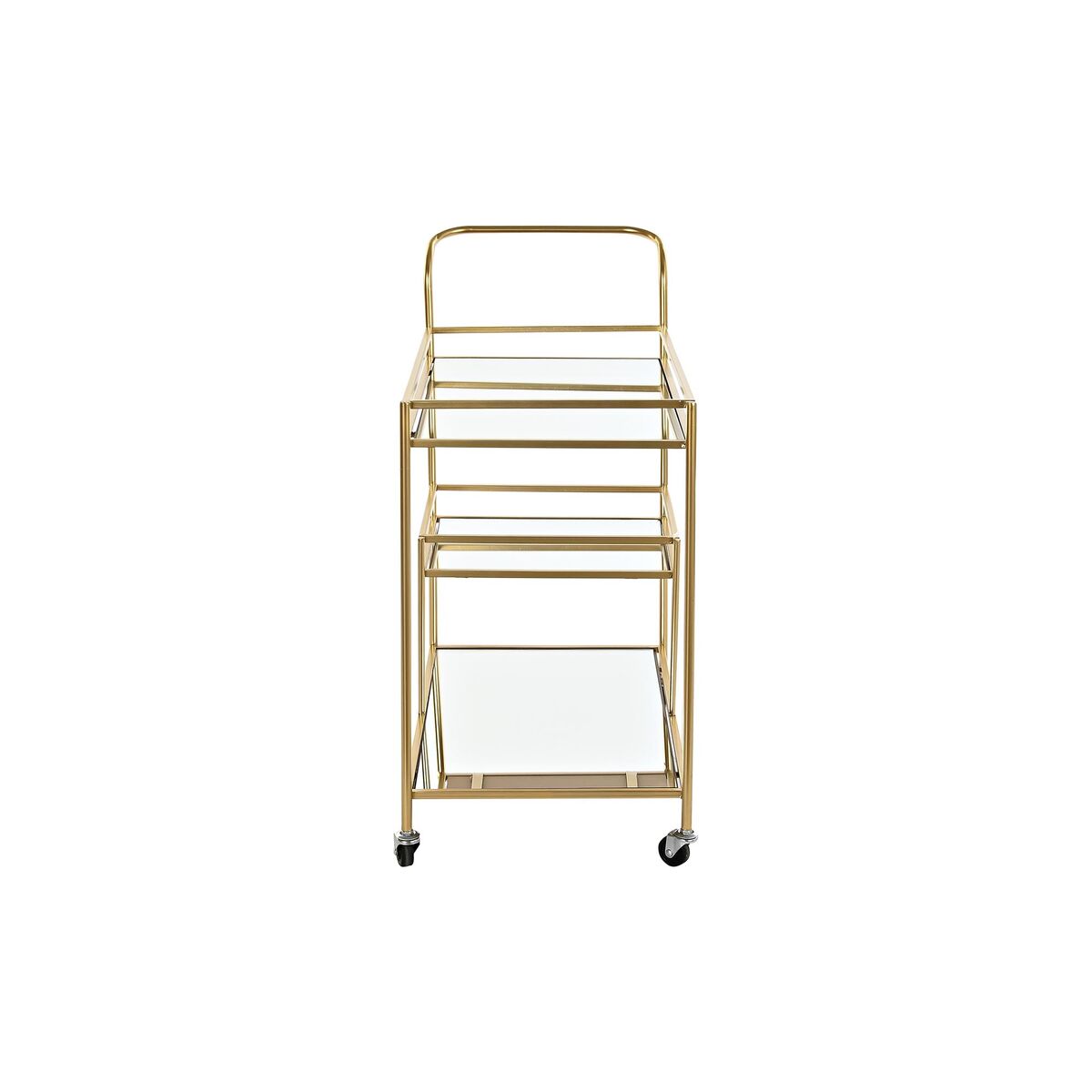 Serving Trolley DKD Home Decor Golden Metal Mirror 71 x 35 x 75,5 cm