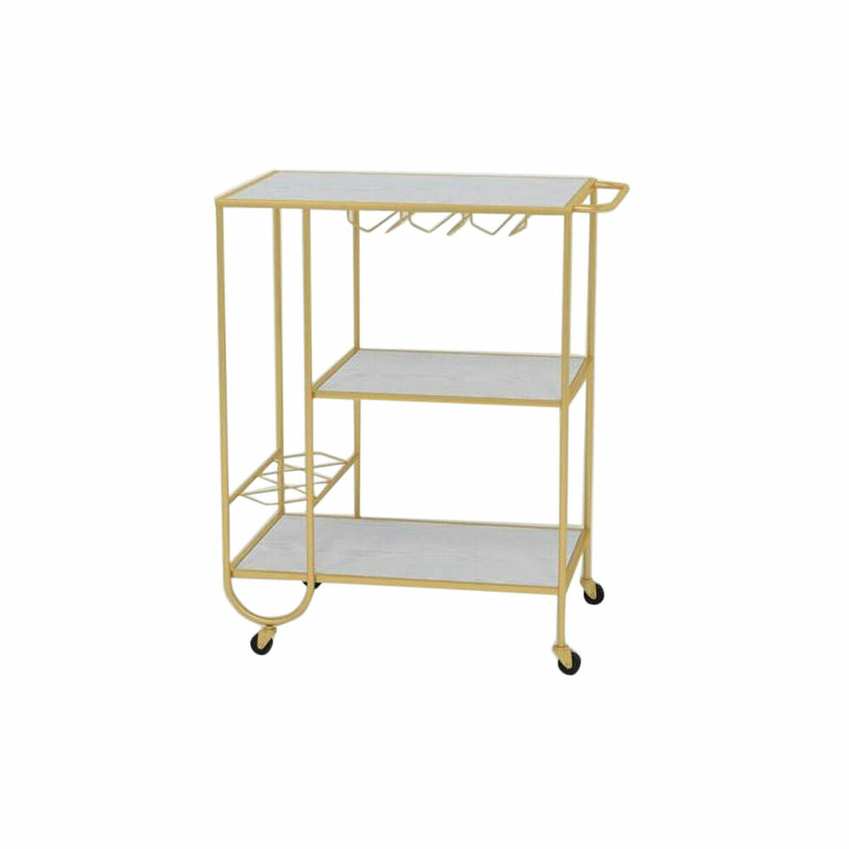 Servieren Trolley DKD Home Decor White Golden Metal MDF Holz 66,5 x 40 x