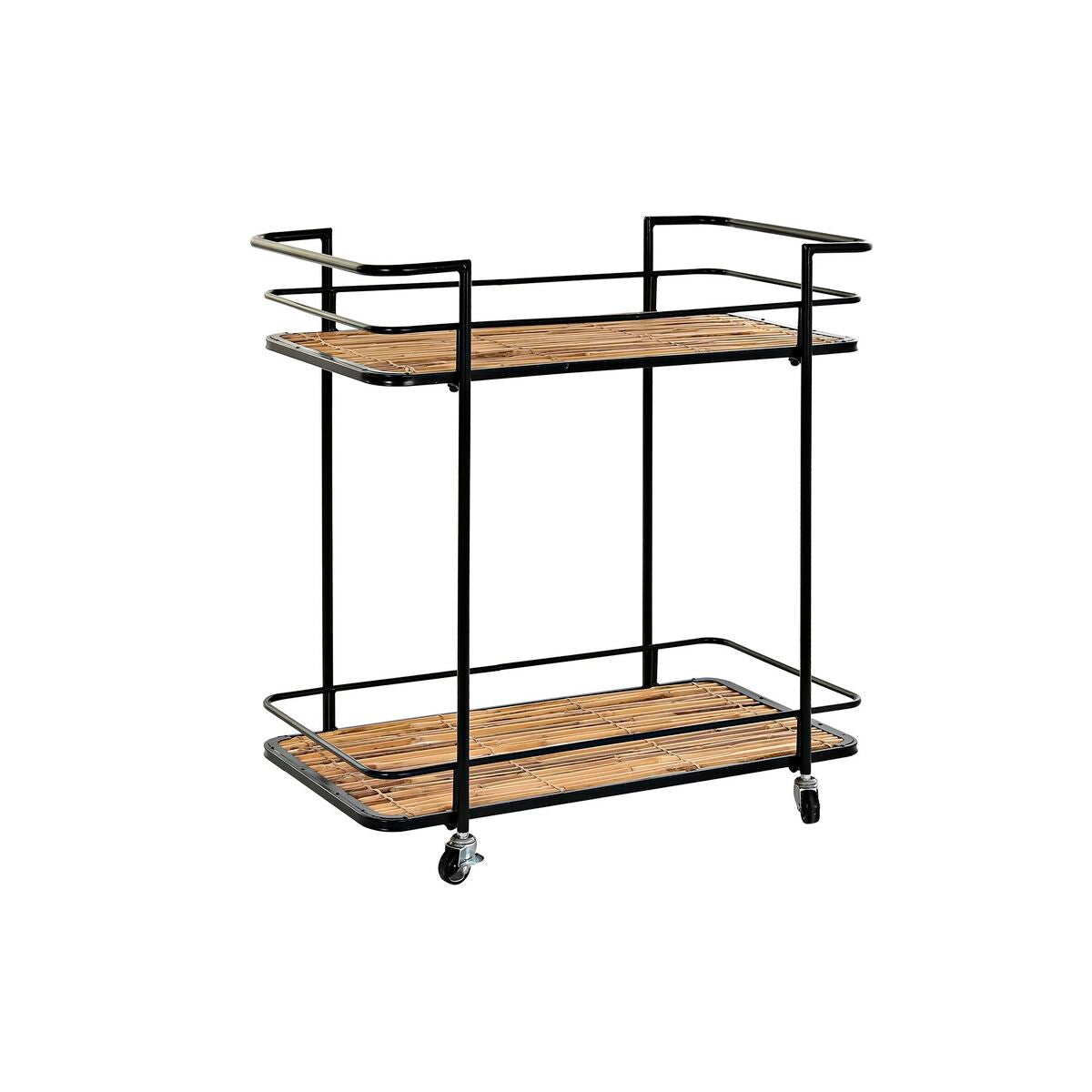 Servieren Trolley DKD Home Decor Black Natural Metal 68 x 37,5 x 70,5 cm