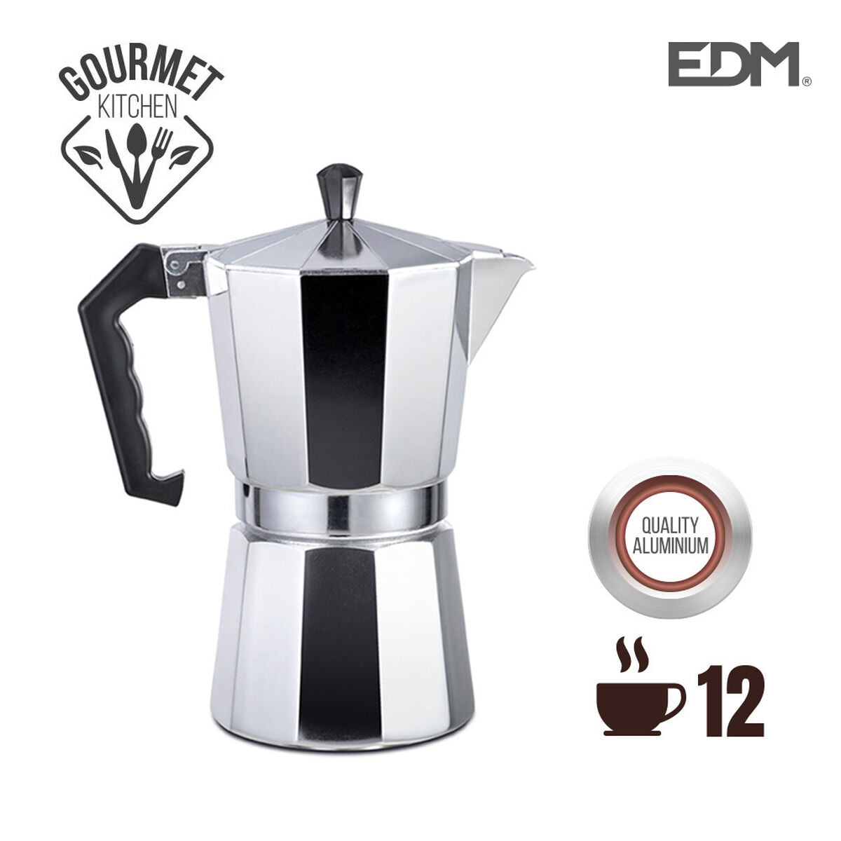 Coffee-maker EDM Multicolour aluminium (koffiemaker)