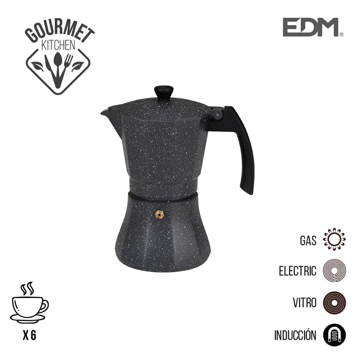 Kaffeemaschine EDM Black Aluminium (Kaffeemaschine)
