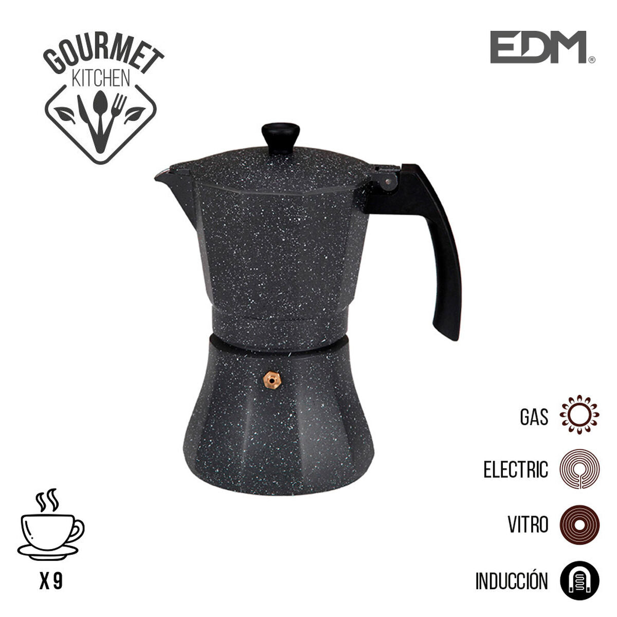 Kaffebryggare EDM Black Aluminium (kaffebryggare)
