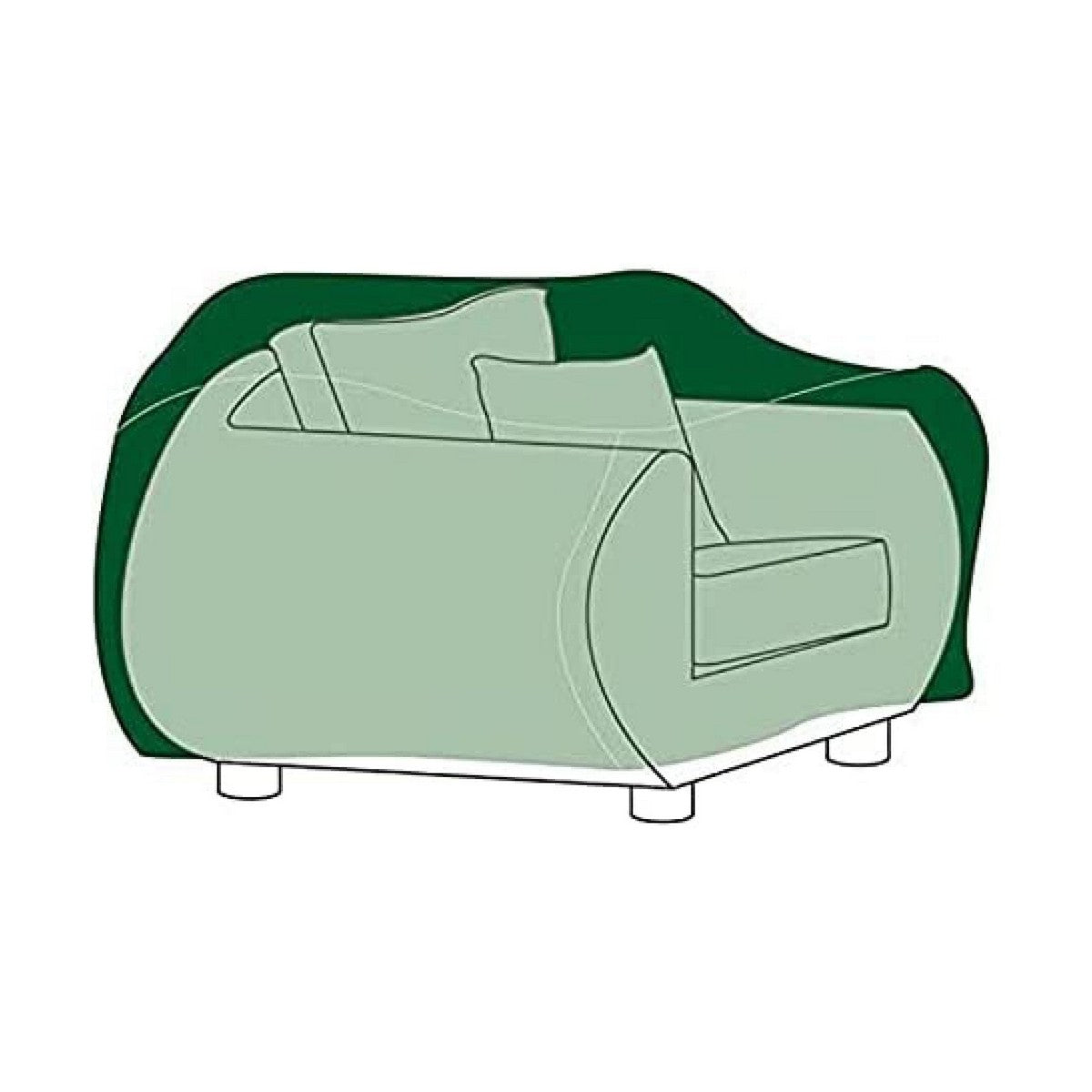 SOFA Cover Altadex Green Polyester 130 x 90 x 70 cm