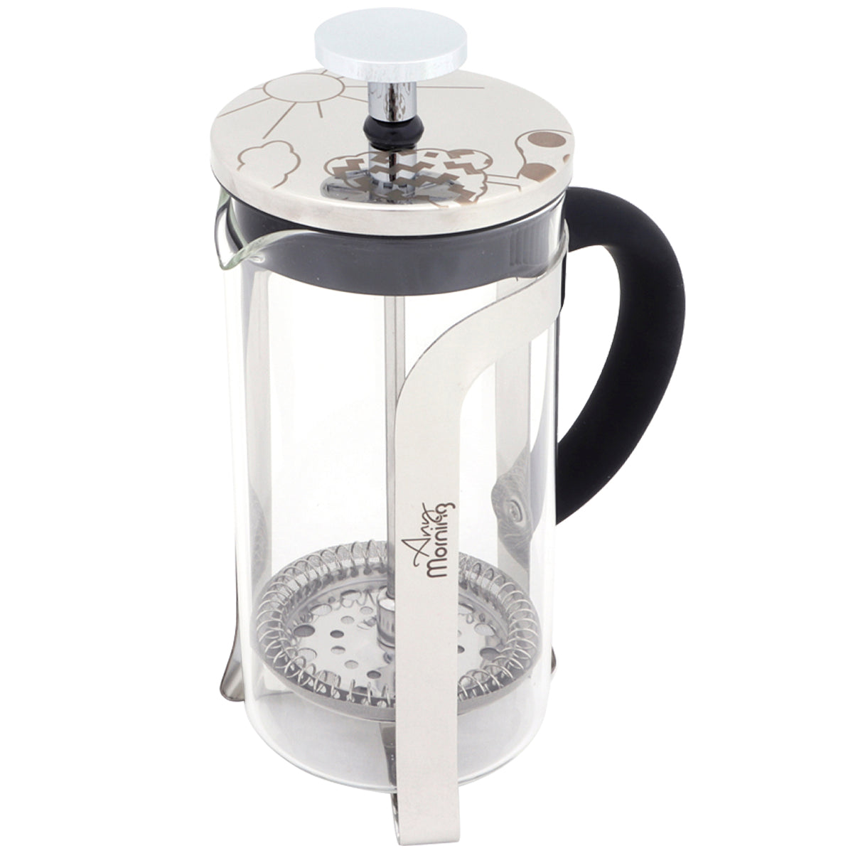 Cualquier mañana FY450 French Press Kaffeebereiter, 600 ml, Silber