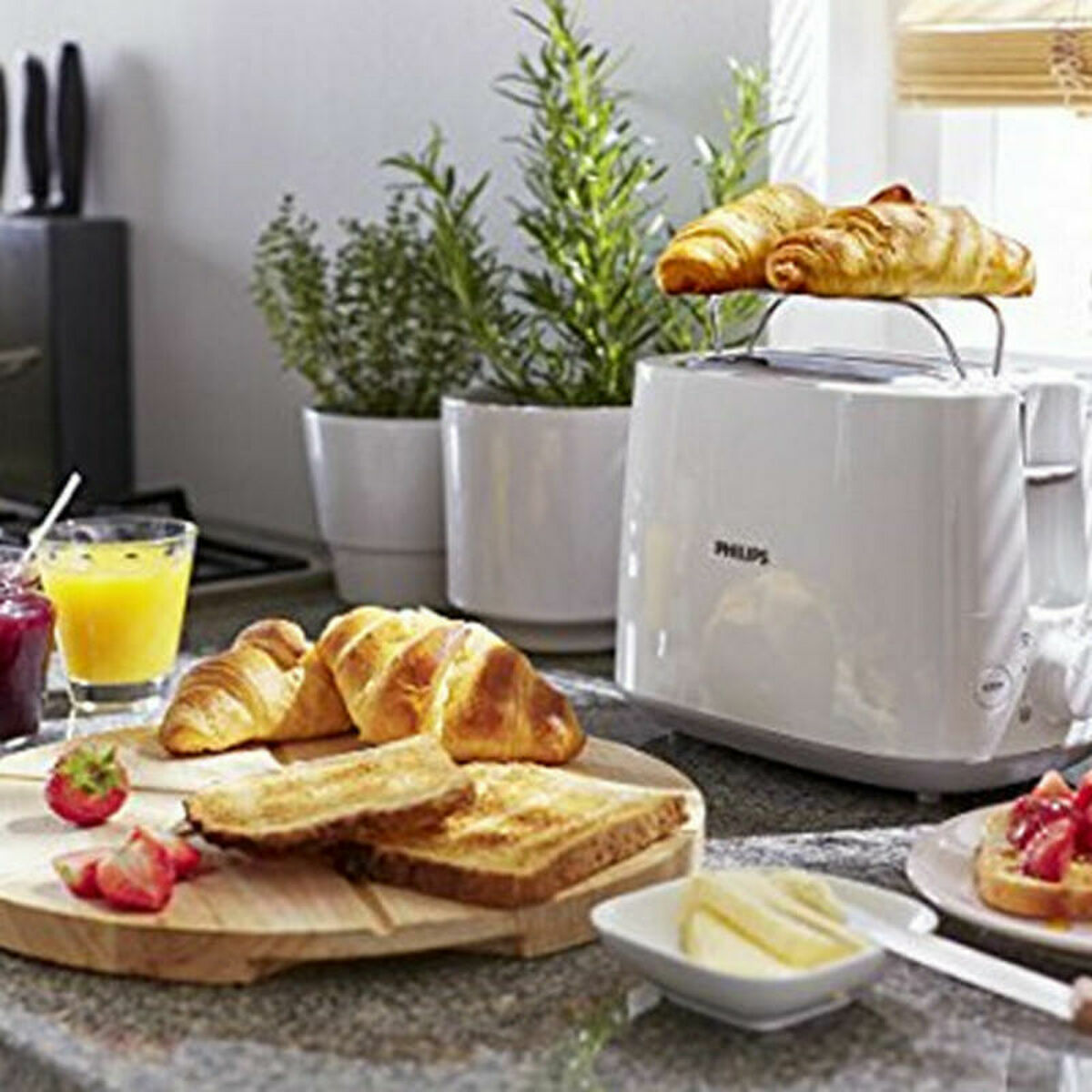 Toaster Philips HD2581 2x blanc 830 W