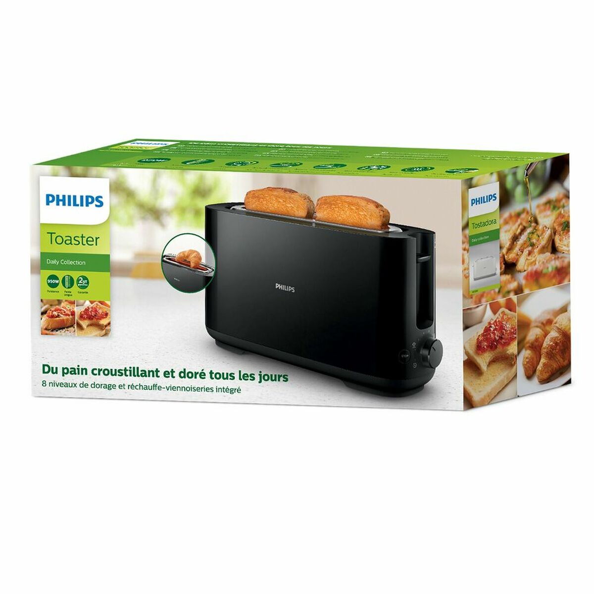 Brødrister Philips Tostadora HD2590/90 950 W