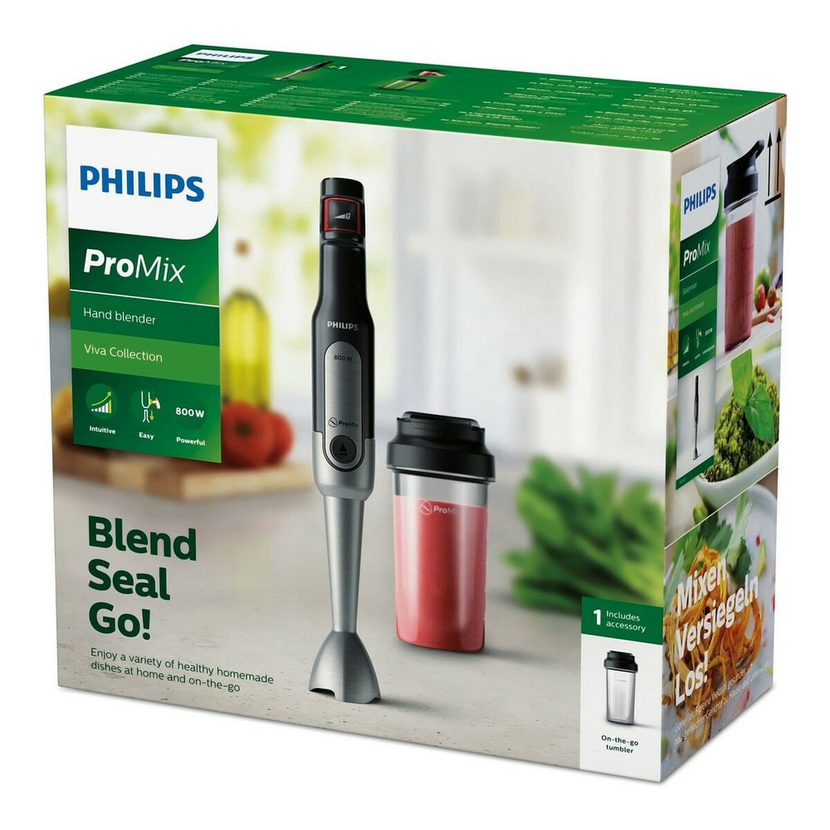 Handfyllt blandari Philips 800 W