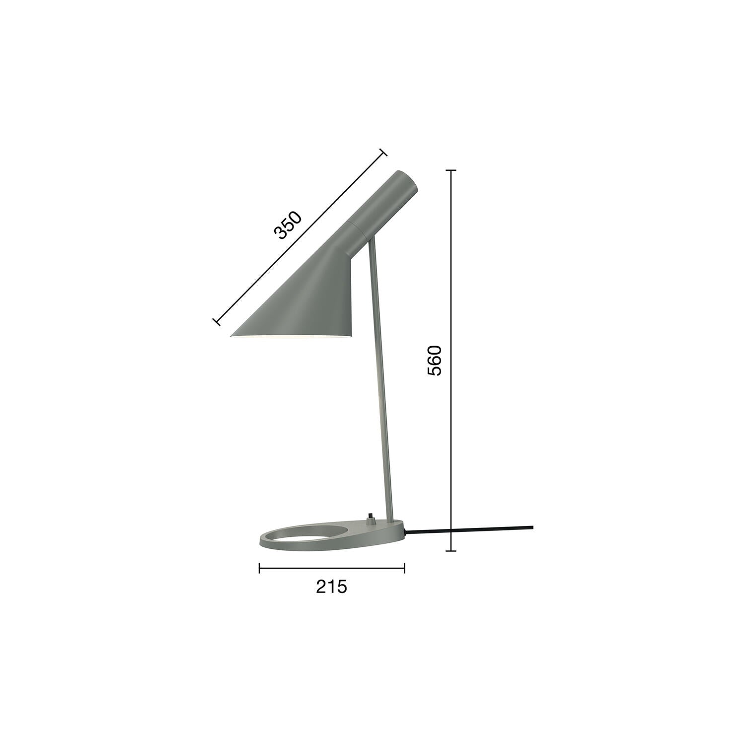 Lampada da tavolo Louis Poulsen AJ V3, grigio caldo