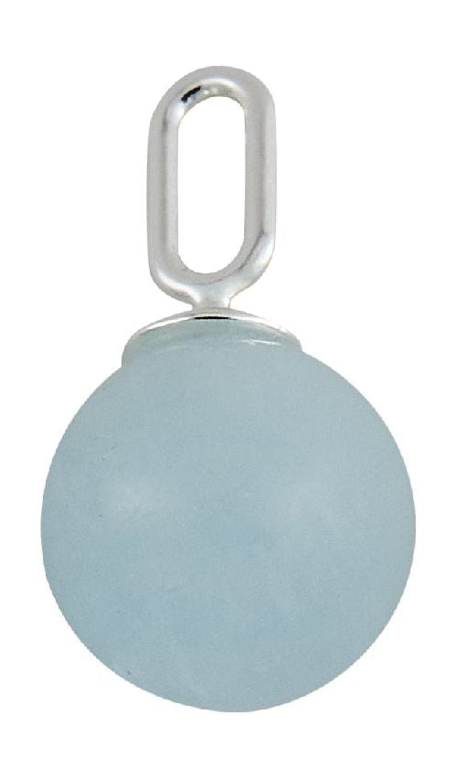 Hönnunarbréf Stone Drop Sjarfari 8 mm silfur, aquamarine