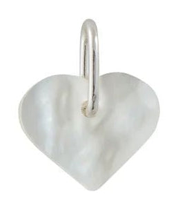 Design Letters Pearl Heart -charme, zilver