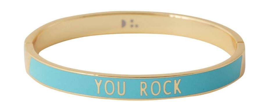 Design Letters Word Candy Bangle, You Rock/Turquoise