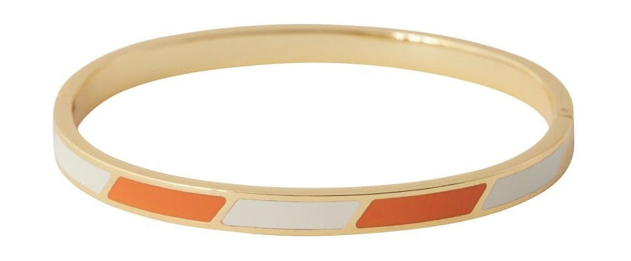 Design Letters Stribet slikbangle, orange tiger/hvid