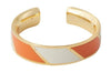 Design Letters Bague de bonbons rayée, tigre orange / blanc