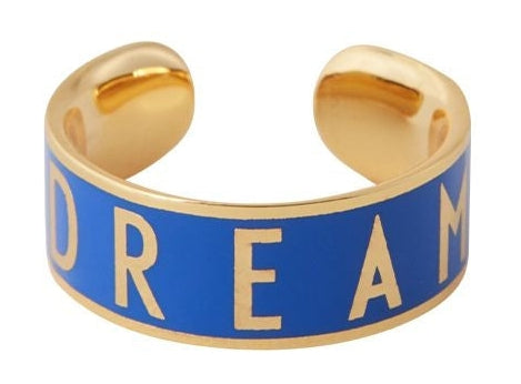 Designbokstaver stort ord godteri ring, drøm/koboltblå