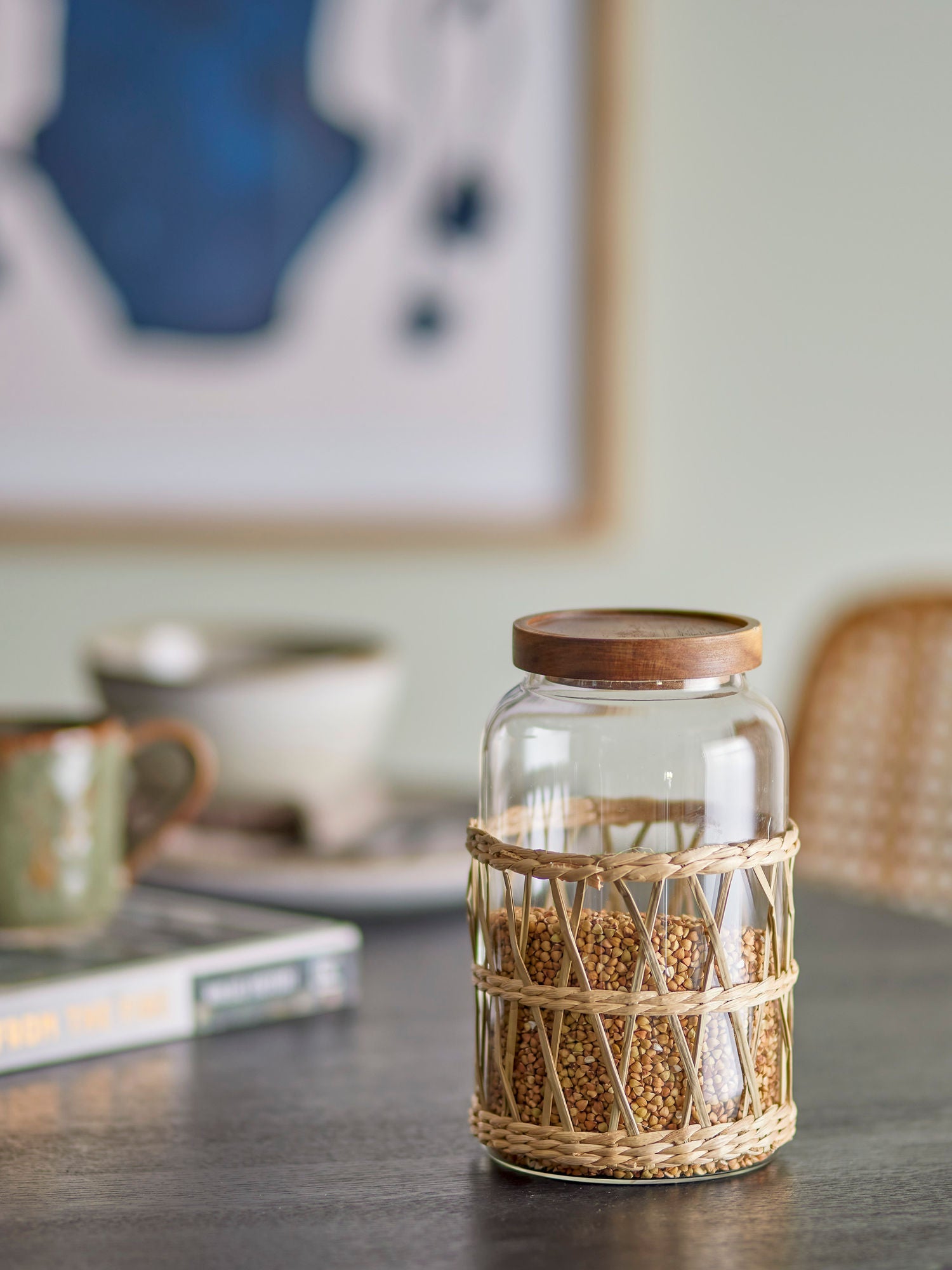 Bloomingville Manna Jar w/lid，透明，玻璃