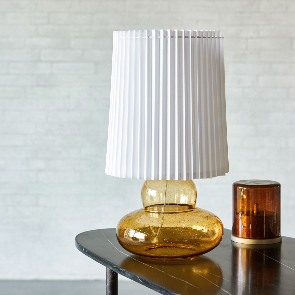 Hús læknir borðlampi innifalinn. Lampshade, Hdribe, Amber