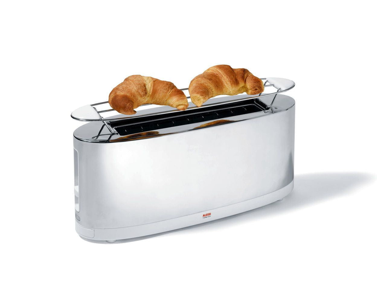 Alessi Sg68 Toaster mit Brotaufsatz, weiß