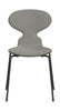 Fritz Hansen 3101 chaise fourmi avant rembourré, coquille: placage coloré argile profonde, rembourrage: sunniva sable textile / gris clair, base: acier / chrome