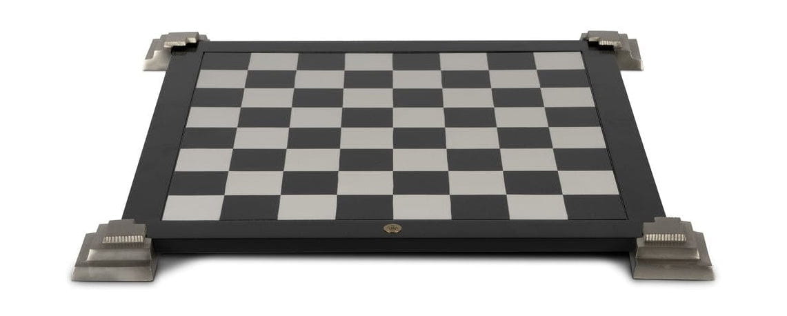 Authentic Models 2 -sidet spilbræt til skak og brikker, sort