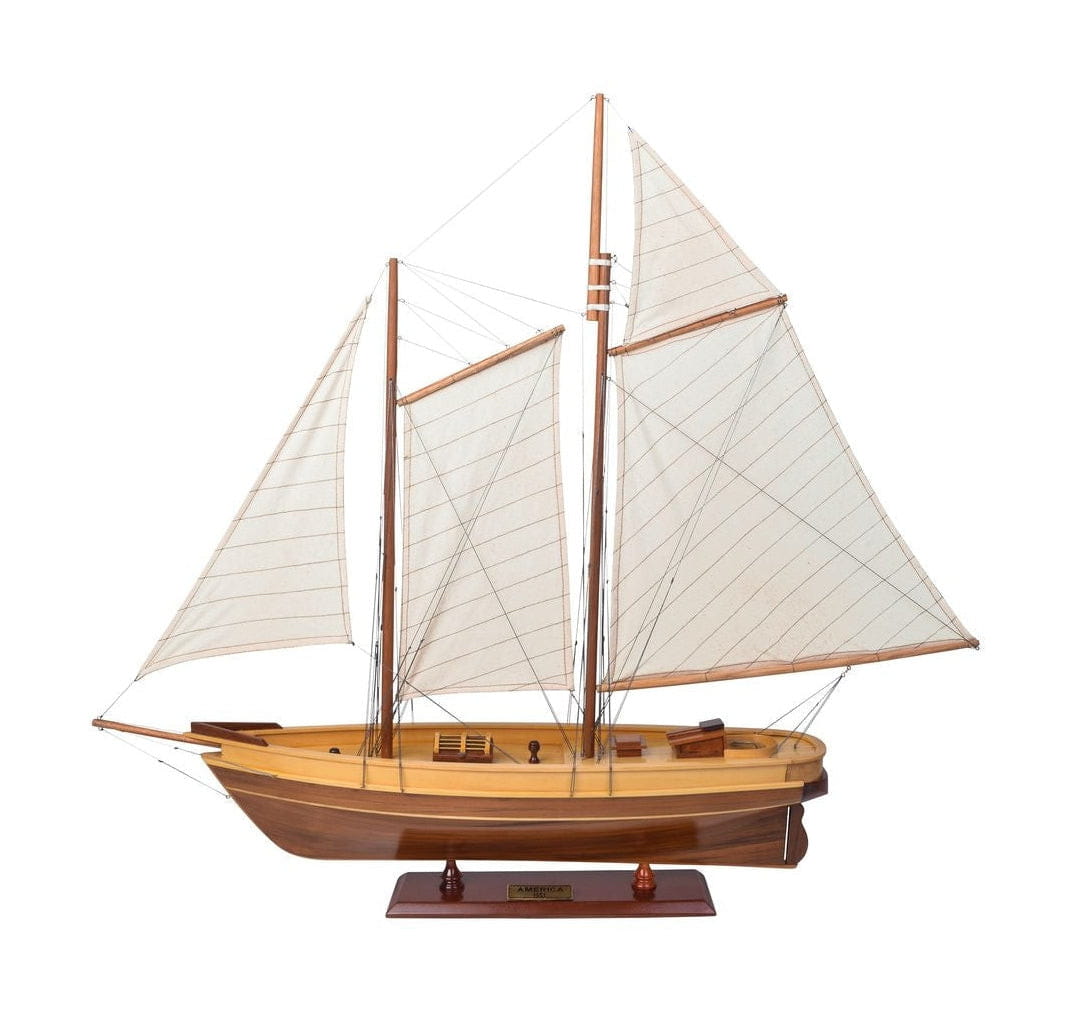 Modelli autentici Modello di navi a vela America, piccolo