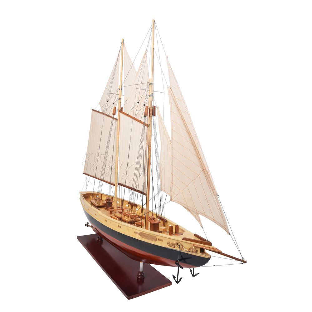 Modelos auténticos Bluenose II Modelo de barco de vela pintado