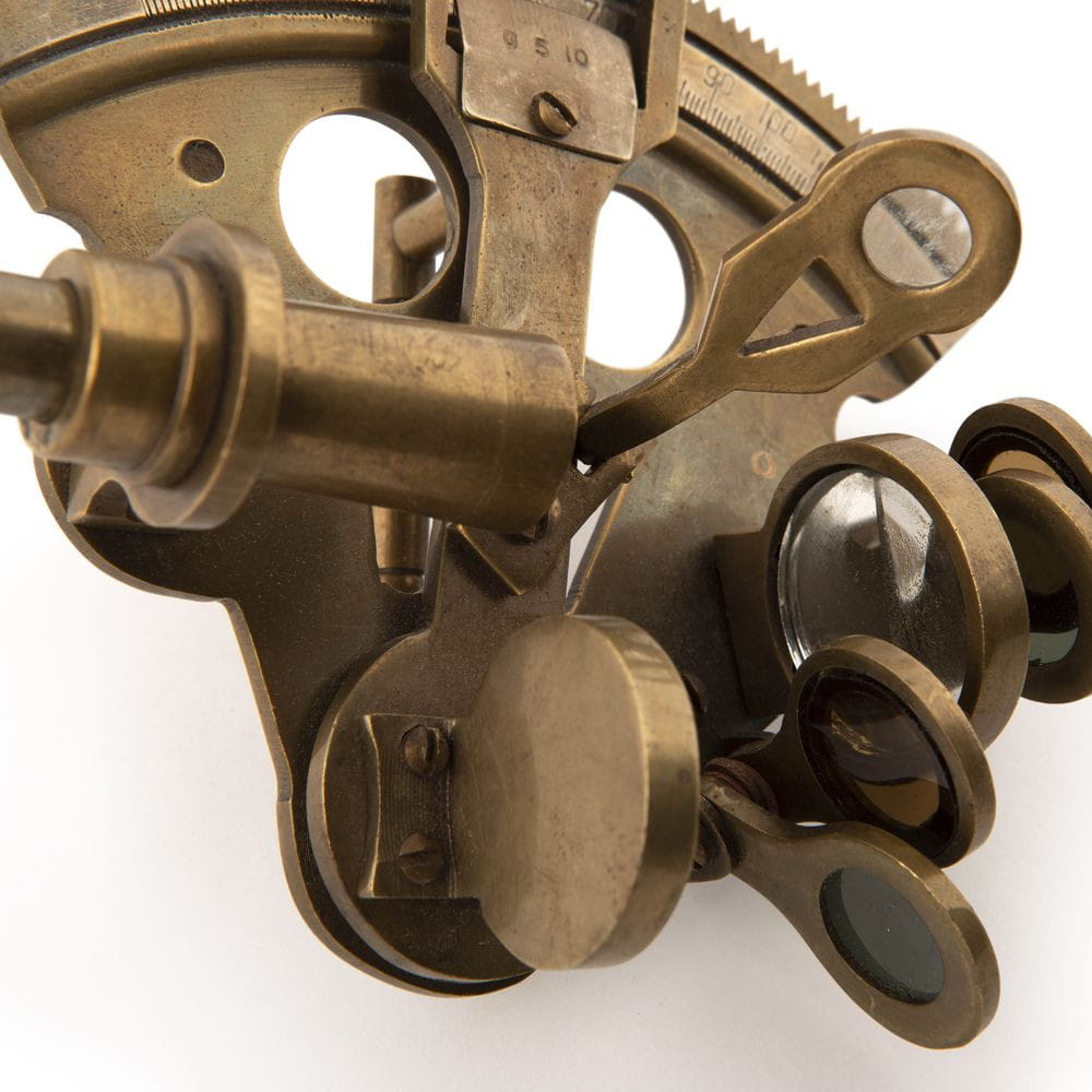 Auténtico modelos de bolsillo sextante bronceado