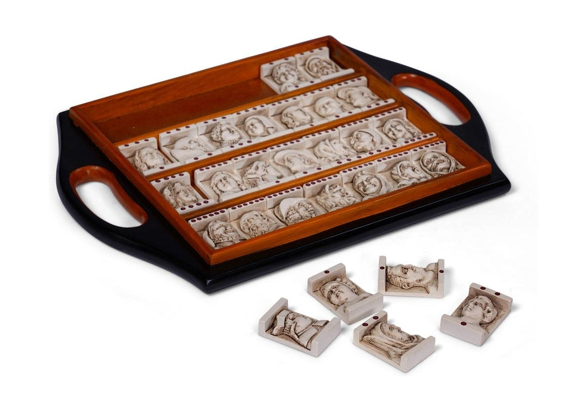 真实的型号荷兰文艺复兴时期的多米诺骨牌游戏