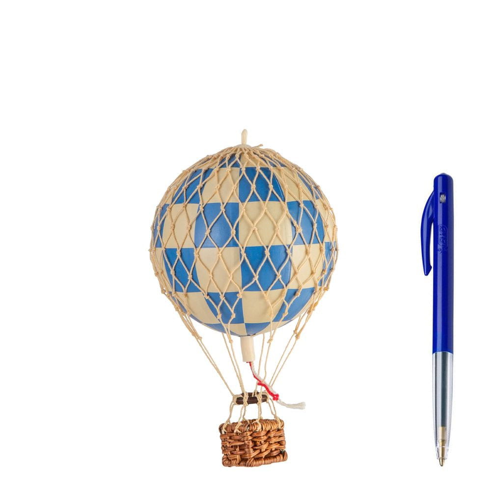 Authentic Models Floating The Skies Balloon Model, Check Blue, ø 8.5 Cm