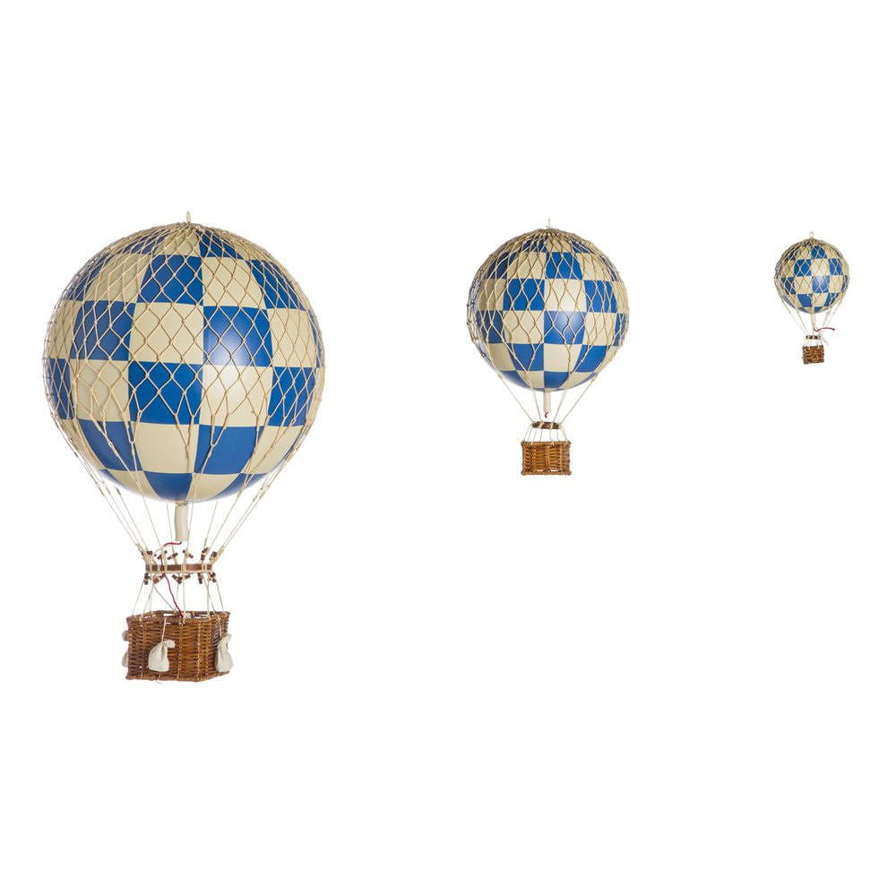 Authentic Models Floating The Skies Balloon Model, Check Blue, ø 8.5 Cm