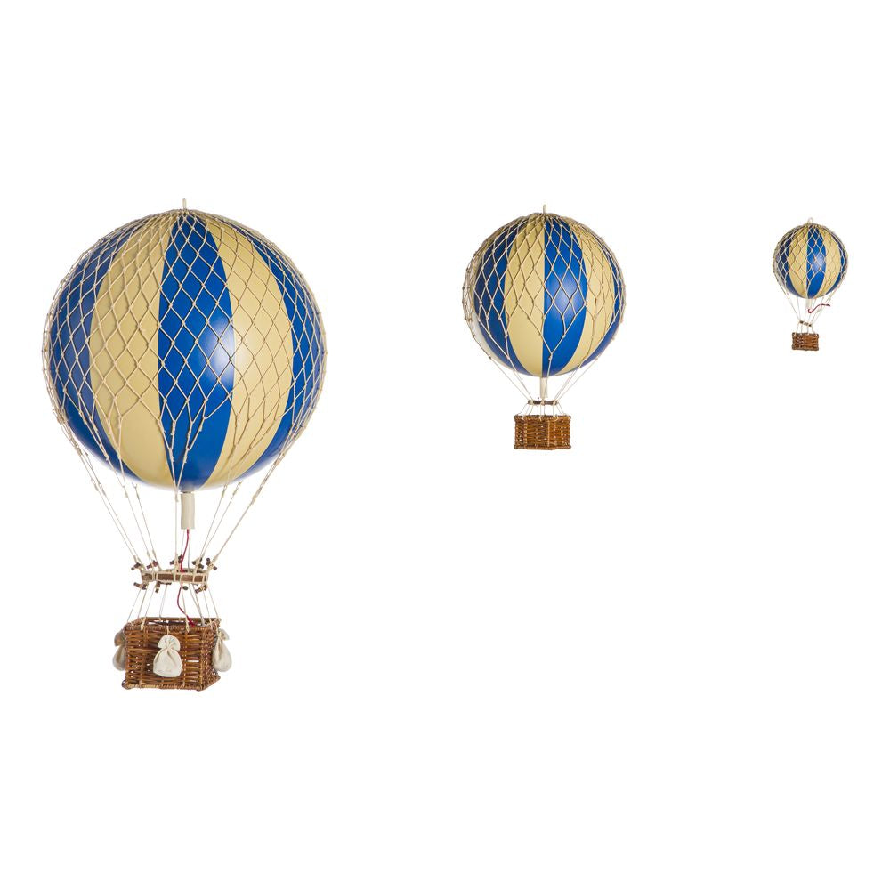 Authentic Models Drijvend de luchtballonmodel, blauwe dubbel, Ø 8,5 cm