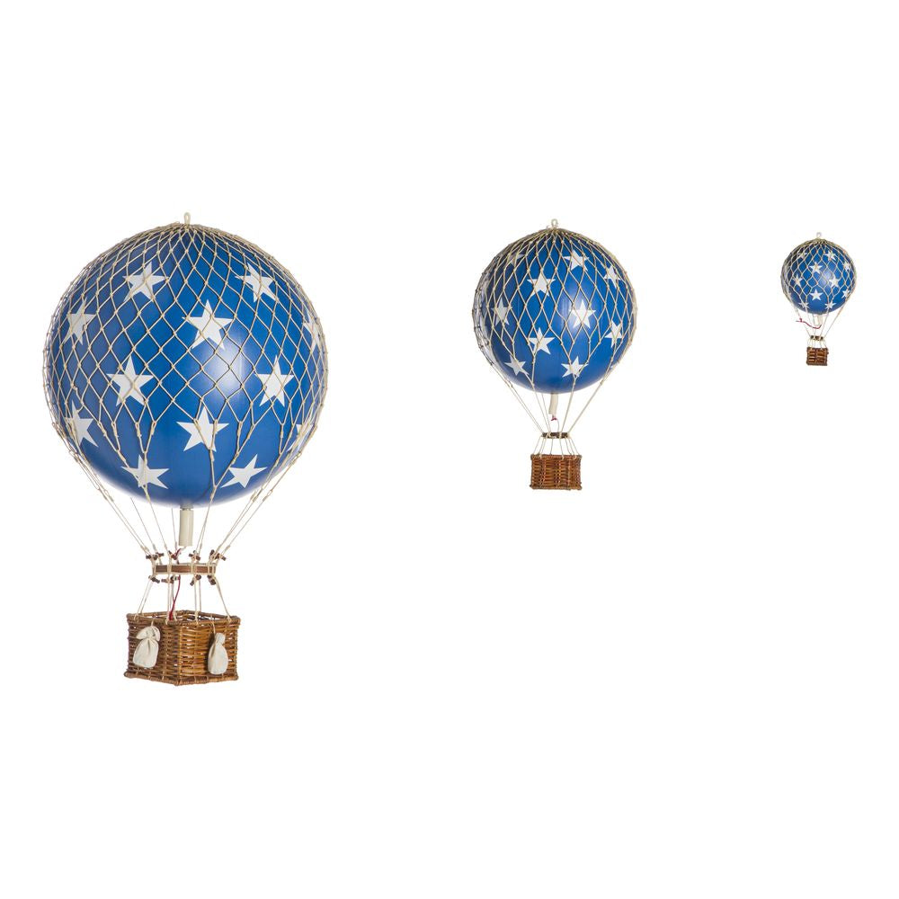 Authentic Models Drijvend de luchtballonmodel, Blue Stars, Ø 8,5 cm