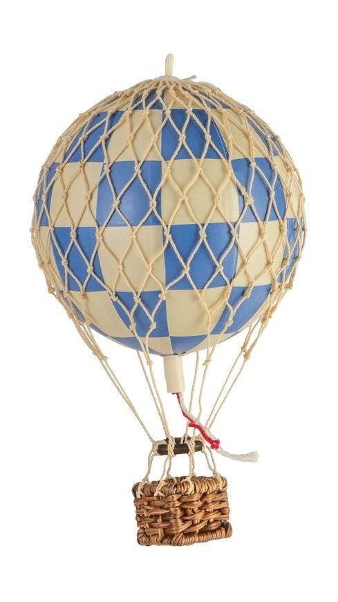 Authentic Models Floating The Skies Ballon Modell, Karo Blau, ø 8,5 cm