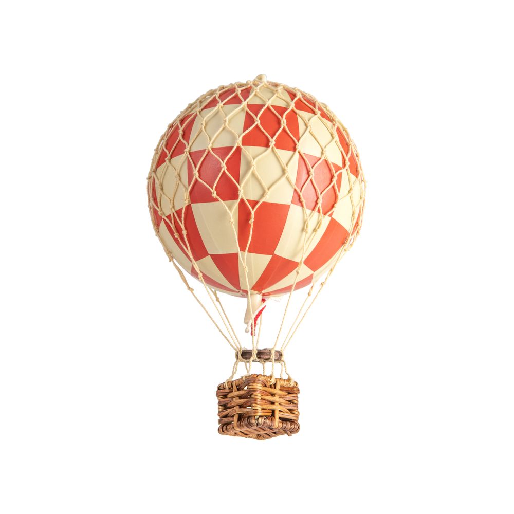 Authentic Models Floating The Skies Balloon Model, Check Red, ø 8.5 Cm