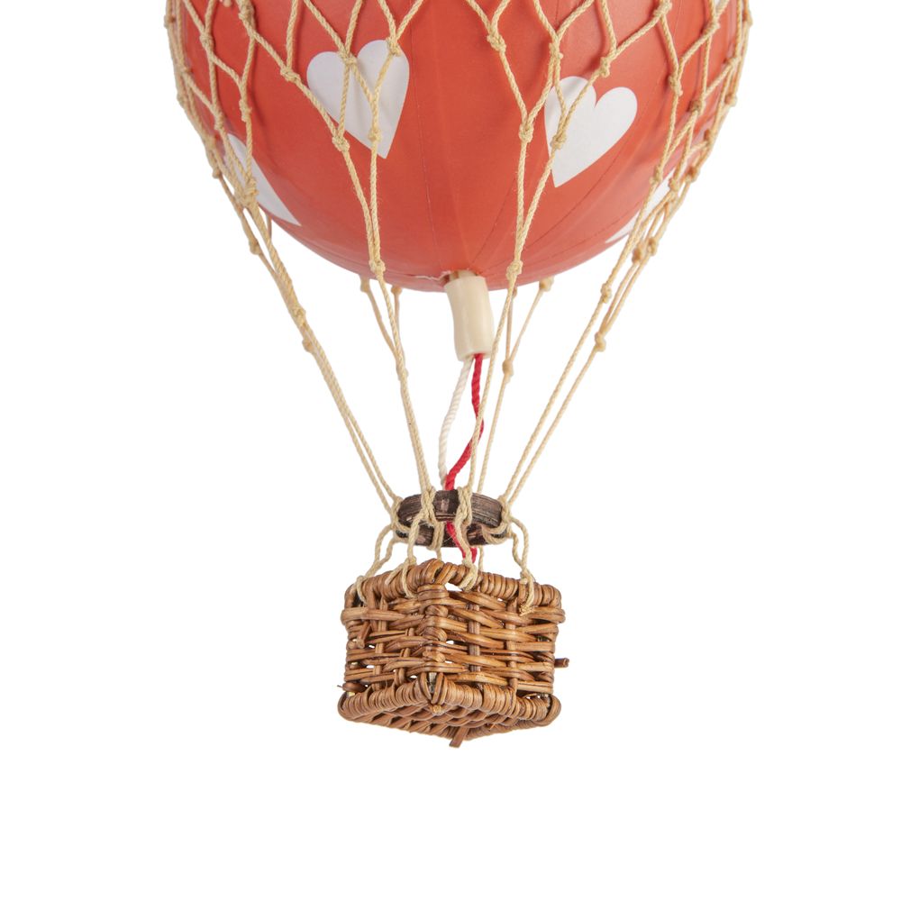Authentic Models Drijvend de luchtballonmodel, rode harten, Ø 8,5 cm